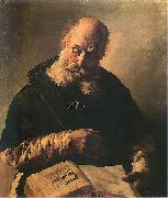 unknow artist, Old man with book